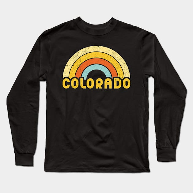 Retro Colorful Colorado Design Long Sleeve T-Shirt by dk08